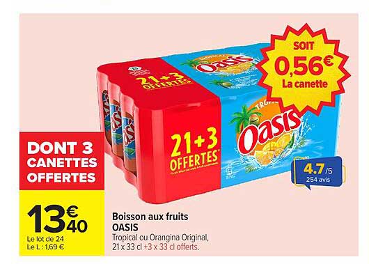 Boisson aux fruits OASIS