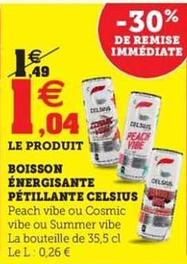 BOISSON ÉNERGISANTE PÉTILLANTE CELSIUS