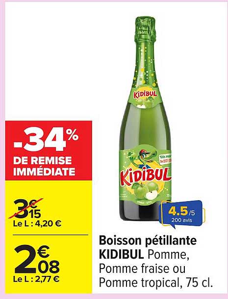 Boisson pétillante KIDIBUL