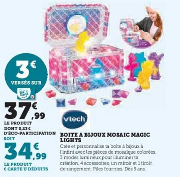 BOITE A BIJOUX MOSAIC MAGIC LIGHTS
