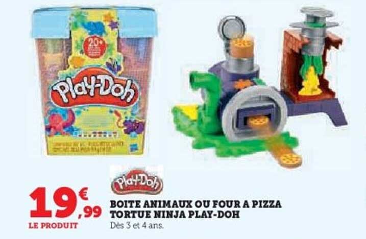 BOITE ANIMAUX OU FOUR A PIZZA TORTUE NINJA PLAY-DOH