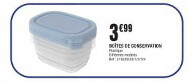 BOÎTES DE CONSERVATION