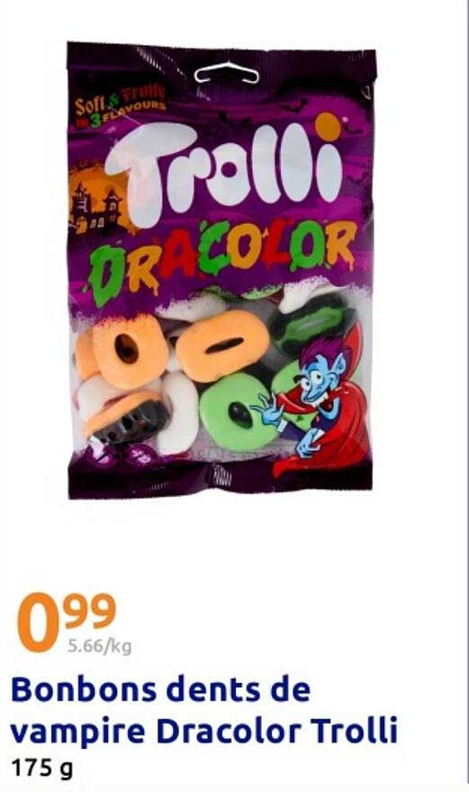 Bonbons dents de vampire Dracolor Trolli