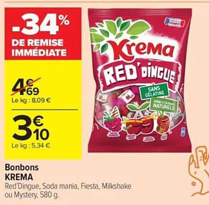 Bonbons KREMA Red'Dingue