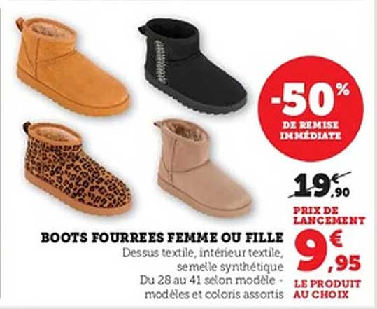 BOOTS FOURRÉES FEMME OU FILLE