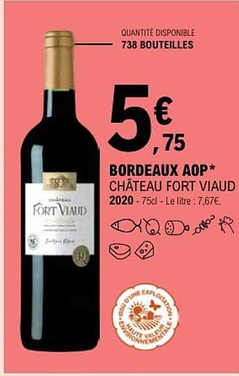 BORDEAUX AOP* CHÂTEAU FORT VIAUD 2020 - 75cl