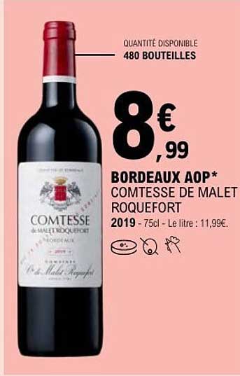 BORDEAUX AOP* COMTESSE DE MALET ROQUEFORT