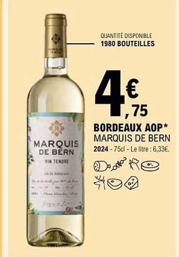 BORDEAUX AOP* MARQUIS DE BERN