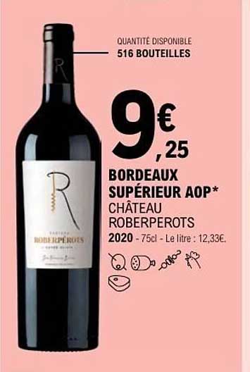 Bordeaux Supérieur AOP* Château Robertperots 2020