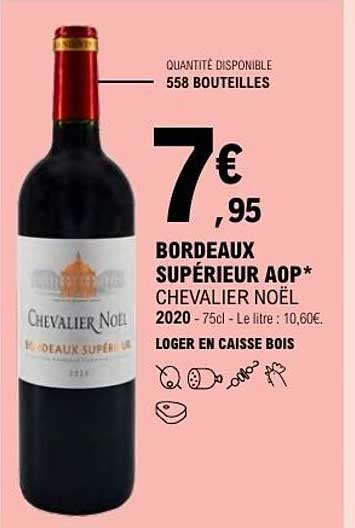 BORDEAUX SUPÉRIEUR AOP* CHEVALIER NOËL 2020