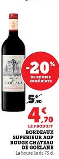 Bordeaux Supérieur AOP Rouge Château de Goélaine