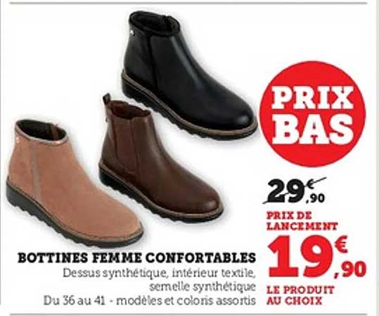 BOTTINES FEMME CONFORTABLES
