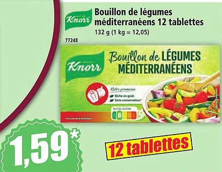 Bouillon de légumes méditerranéens 12 tablettes