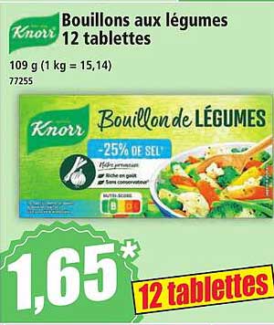 Bouillons aux légumes 12 tablettes