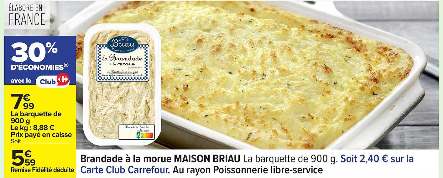 Brandade à la morue MAISON BRIAU