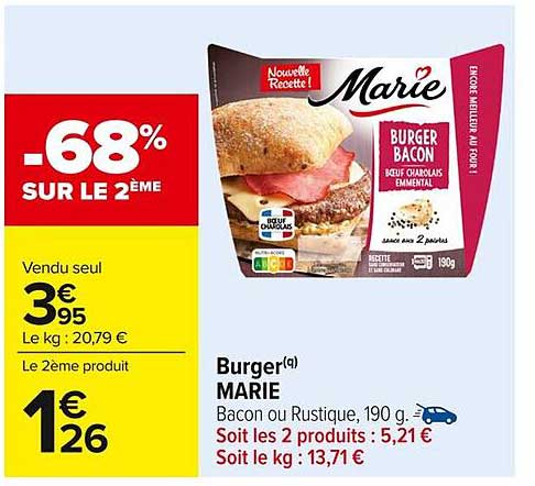 Burger Bacon MARIE