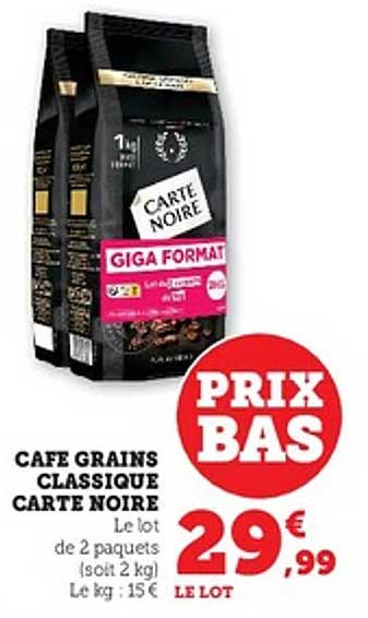 CAFE GRAINS CLASSIQUE CARTE NOIRE