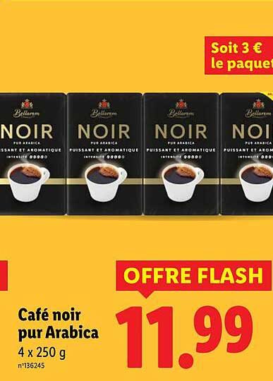 Café noir pur Arabica
