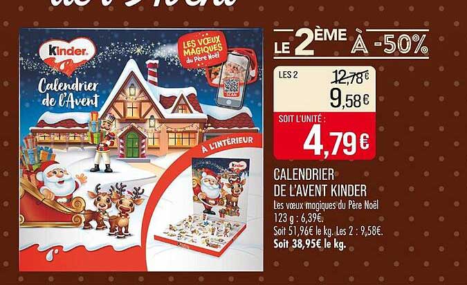 CALENDRIER DE L'AVENT KINDER