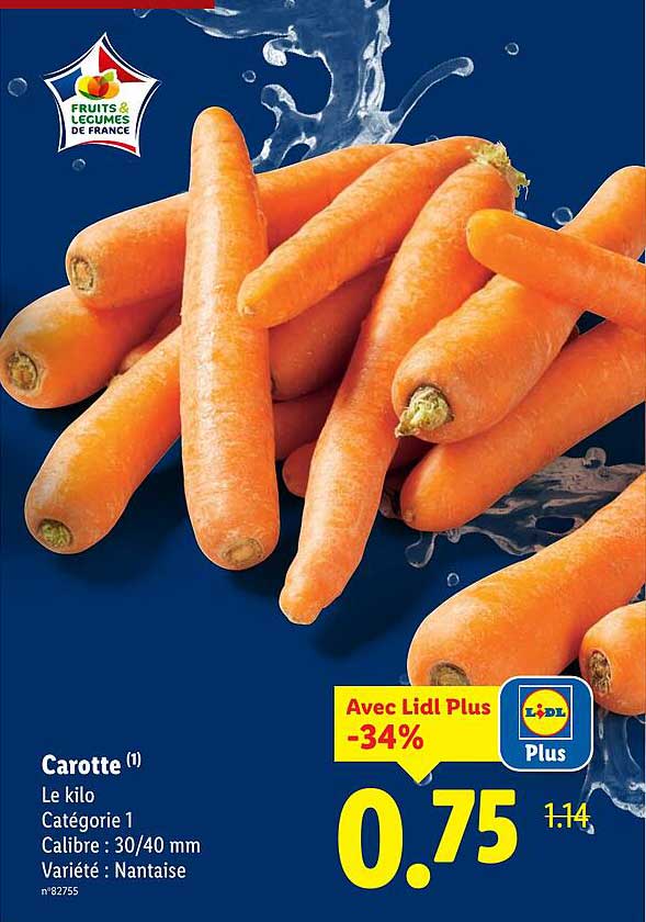 Carotte (Le kilo) -34%