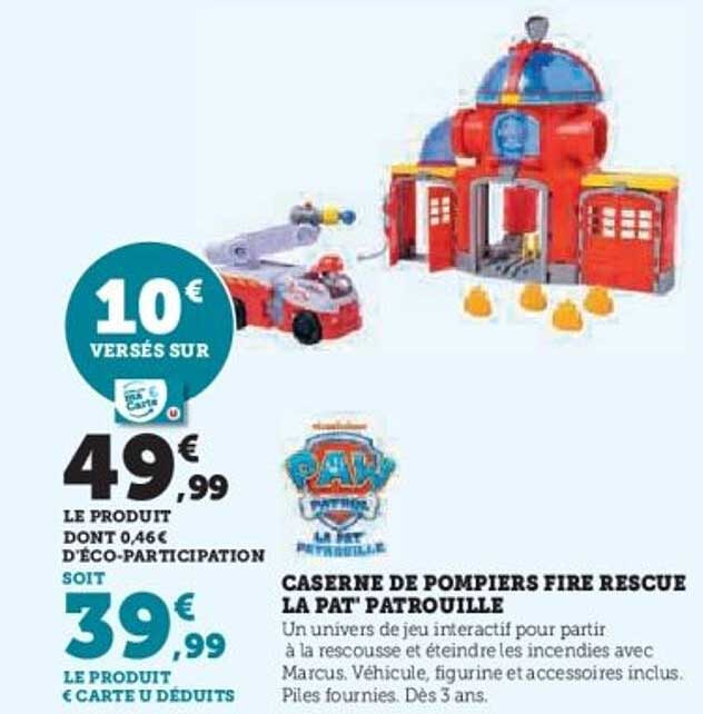 CASERNE DE POMPIERS FIRE RESCUE LA PAT' PATROUILLE