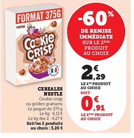 CEREALES NESTLE COOKIE CRISP 375G