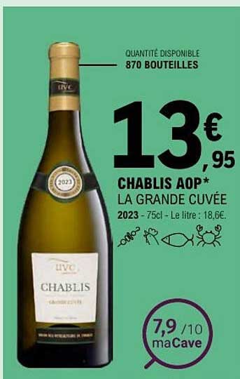CHABLIS AOP* LA GRANDE CUVÉE