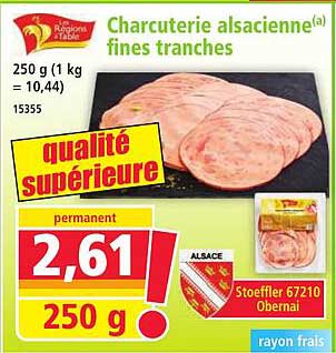 Charcuterie alsacienne fines tranches