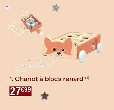 Chariot à blocs renard