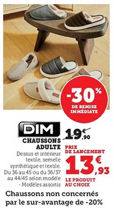 CHAUSSURES ADULTES DIM