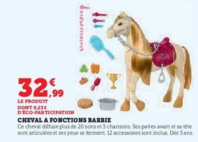 CHEVAL À FONCTIONS BARBIE