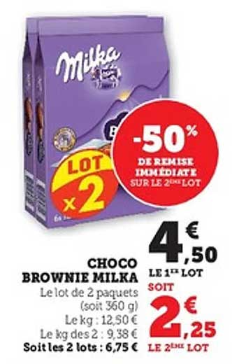 CHOCOLAT BROWNIE MILKA