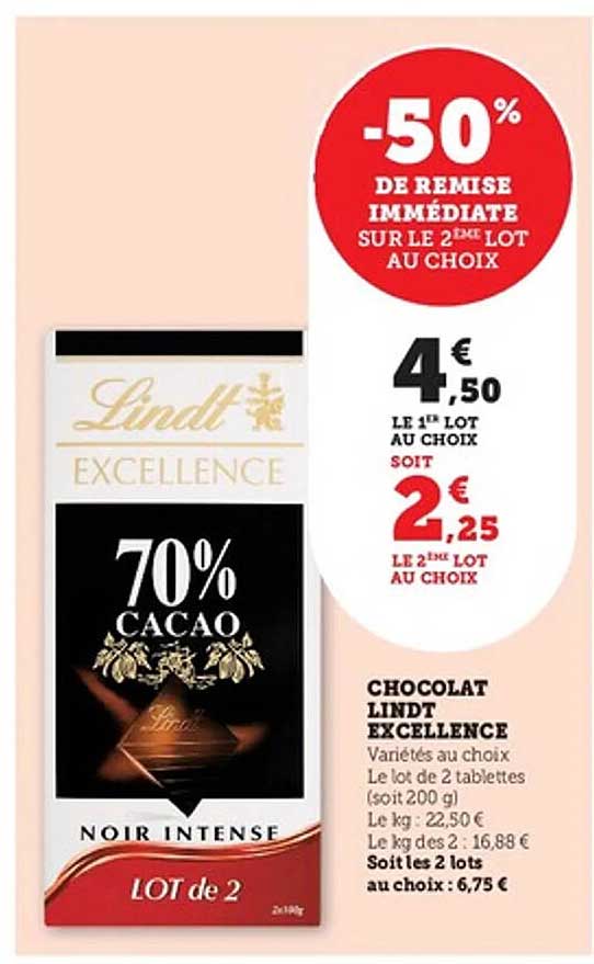 CHOCOLAT LINDT EXCELLENCE