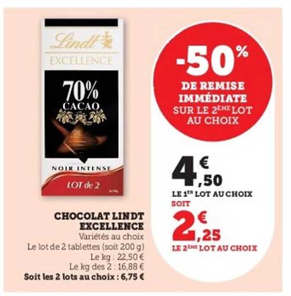 CHOCOLAT LINDT EXCELLENCE