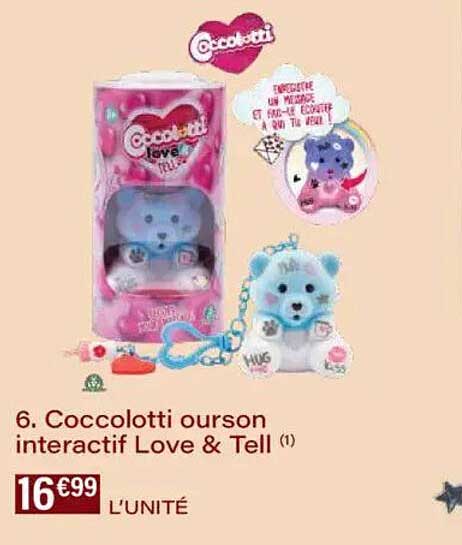 Coccolotti ourson interactif Love & Tell
