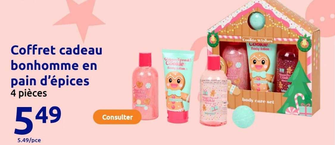 Coffret cadeau bonhomme en pain d'épices 4 pièces