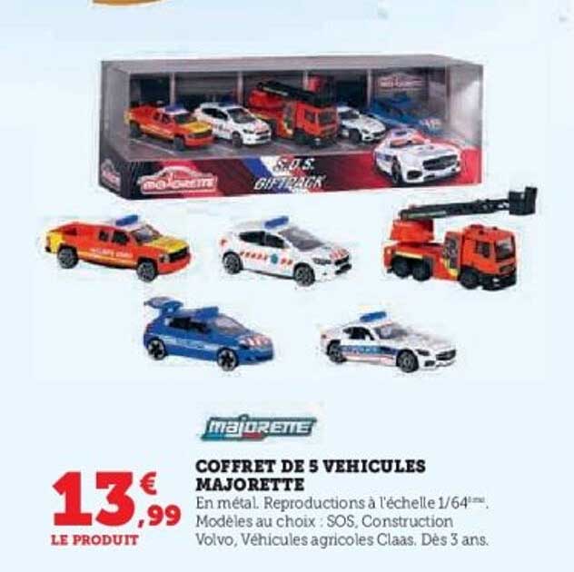 COFFRET DE 5 VEHICULES MAJORETTE