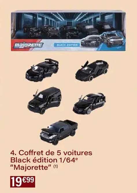 Coffret de 5 voitures Black édition 1/64° Majorette