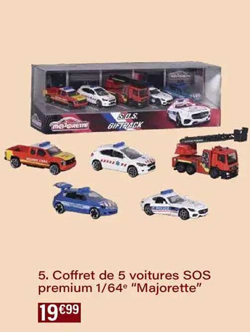 Coffret de 5 voitures SOS premium 1/64° "Majorette"