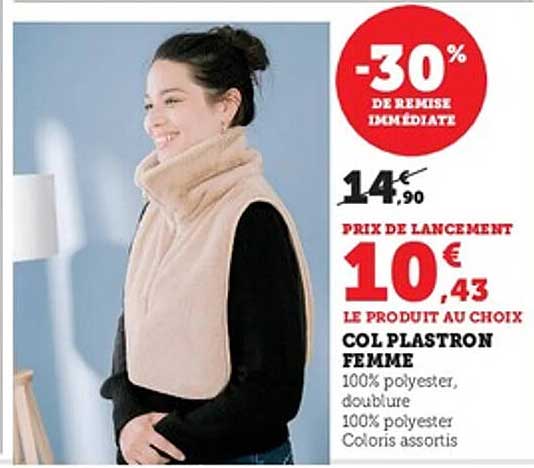 COL PLASTRON FEMME