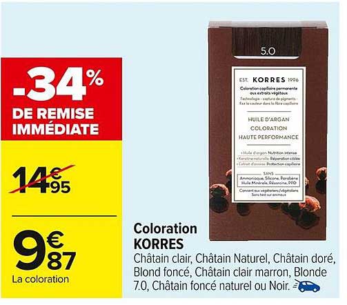 Coloration KORRES