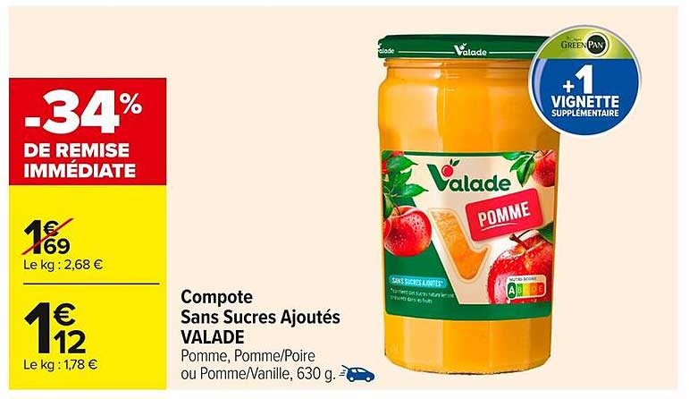 Compote Sans Sucre Ajoutés VALADE