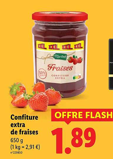 Confiture extra de fraises