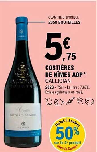 COSTIÈRES DE NÎMES AOP* GALLICIAN