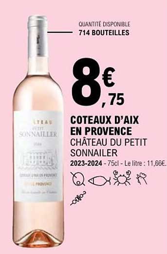 COTEAUX D'AIX EN PROVENCE CHÂTEAU DU PETIT SONNAILER