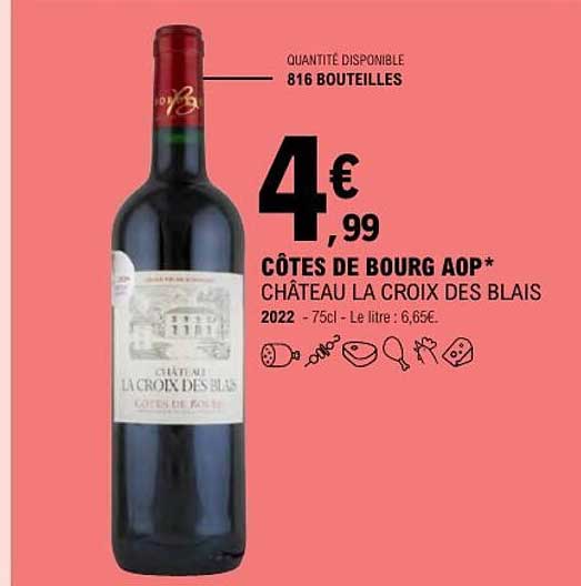 CÔTES DE BOURG AOP* CHÂTEAU LA CROIX DES BLAIS