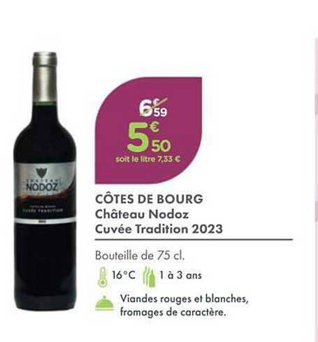CÔTES DE BOURG Château Nodoz Cuvée Tradition 2023