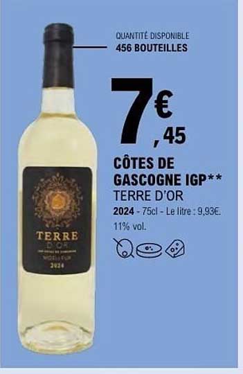 CÔTES DE GASCOGNE IGP** TERRE D’OR