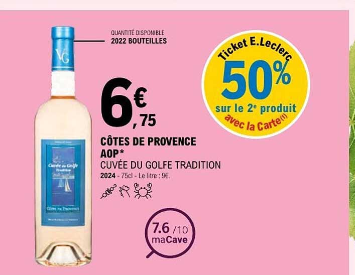 CÔTES DE PROVENCE AOP* CUVÉE DU GOLFE TRADITION