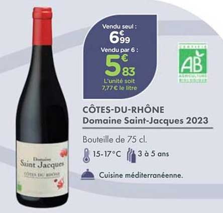 CÔTES-DU-RHÔNE Domaine Saint-Jacques 2023